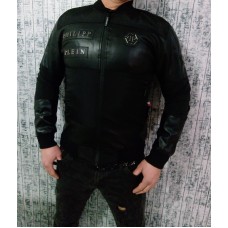 Philipp Plein leather Jacket Fruehling /Herbst Jacke Herren Fashion Jacket Neu mit Etiketten Philipp Plein leather Jacket Fruehling /Herbst Jacke Herren Fashion Jacket Neu mit Etiketten